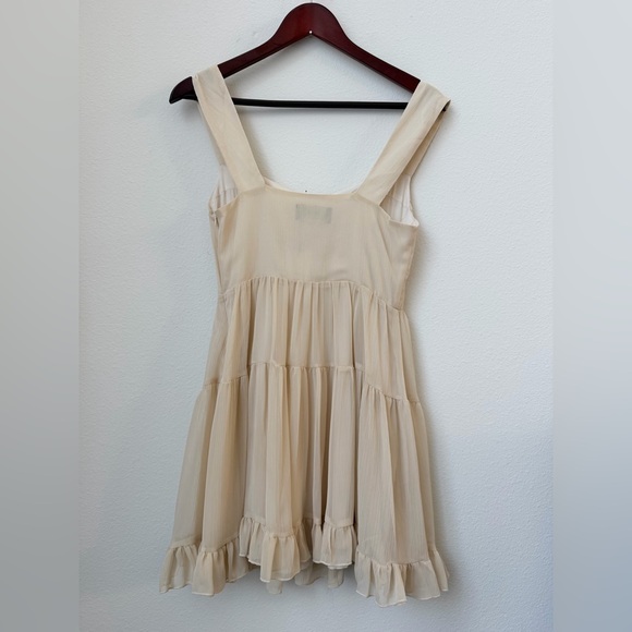 NWT Cider Ivory Cream Coquette Ruffle Corset Mini Dress XS - Picture 2 of 10